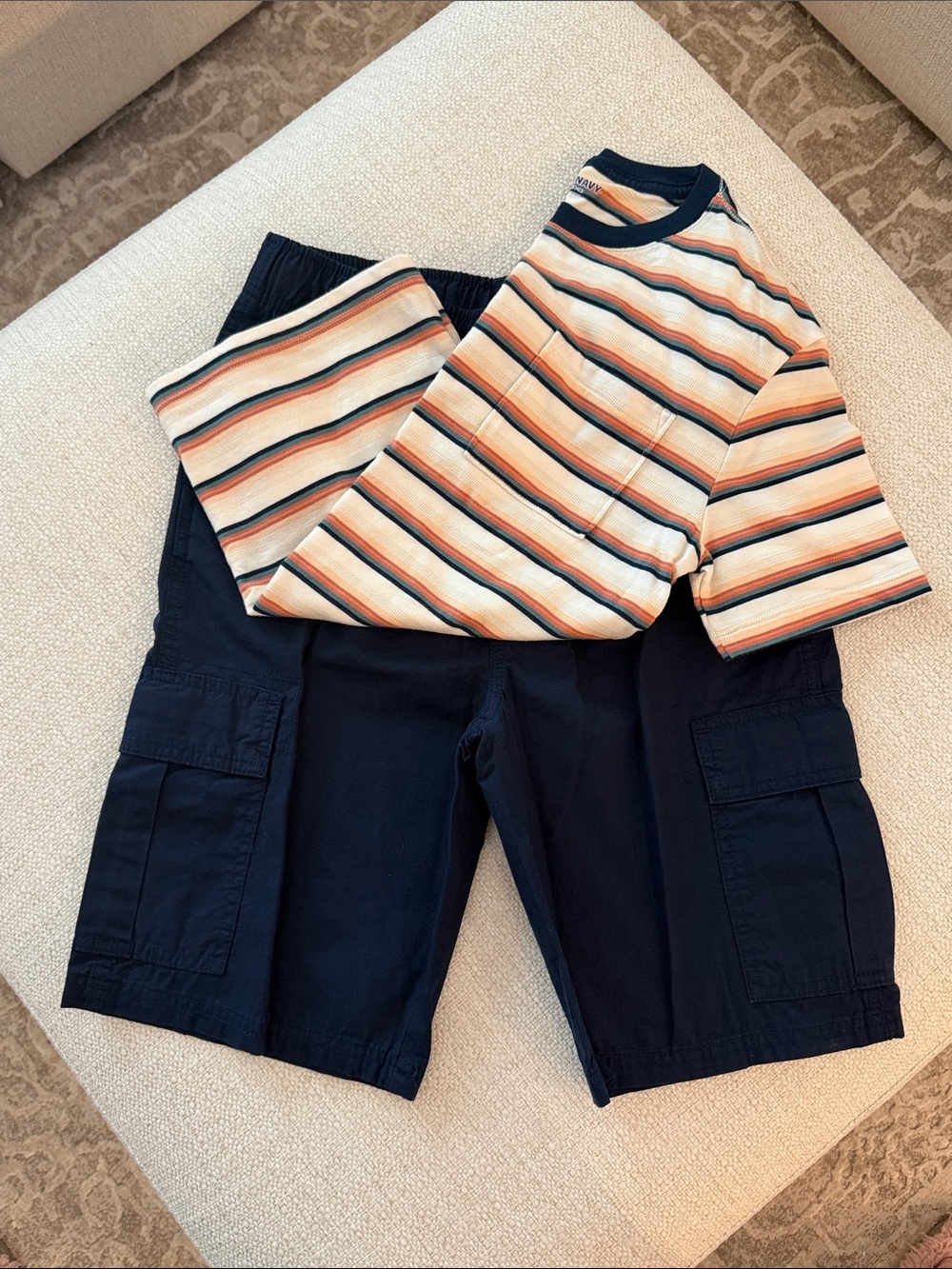 Set Navy Elastic Waist Shorts and Matching Old Navy Top